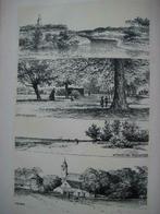 114 / Huizen / Oud Valkeveen Leeuwenberg  Litho 1876, Antiek en Kunst, Ophalen of Verzenden
