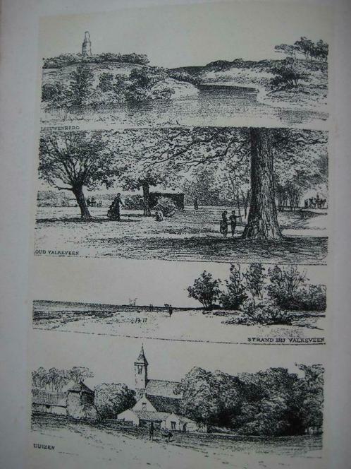 114 / Huizen / Oud Valkeveen Leeuwenberg  Litho 1876, Antiek en Kunst, Kunst | Litho's en Zeefdrukken, Ophalen of Verzenden