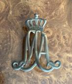 Oud messing embleem KMA, Ophalen of Verzenden, Landmacht, Nederland, Embleem of Badge