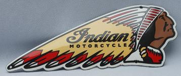 Indian Motorcycle, emaillebord/deurpostje beschikbaar voor biedingen