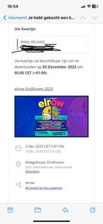Elrow ticket 2 december, moet nog gepersonaliseerd worden, Tickets en Kaartjes, Evenementen en Festivals