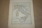 Antieke kaart - Italië - Circa 1860 !!, Boeken, Atlassen en Landkaarten, Nederland, Gelezen, Ophalen of Verzenden, 1800 tot 2000