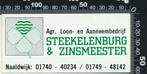 Sticker: Steekelenburg en Zinsmeester Agrarisch Loon en Aann, Verzamelen, Stickers, Ophalen of Verzenden