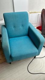 Blauwe fauteuil, Huis en Inrichting, Fauteuils, Gebruikt, Ophalen