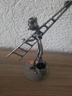 Metalen Beeldje van een Glazenwasser met emmer, Ophalen of Verzenden, Dier