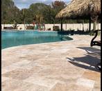 TRAVERTIN TEGELS 3CM DIK AANBIEDING! Natuursteen vloer!, Ophalen of Verzenden, Nieuw, 75 m² of meer