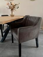 4 faiteuil eethoekstoelen, Huis en Inrichting, Stoelen, Ophalen, Overige materialen, Bruin, Zo goed als nieuw