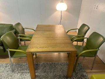 NIEUW set van 4 Leolux Cimmarone Stoelen Groen NP: €4.000 beschikbaar voor biedingen