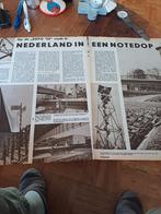 Artikel Nederland in een Notedop Expo 1958 Brussel, Ophalen of Verzenden, 1940 tot 1960, Knipsel(s)