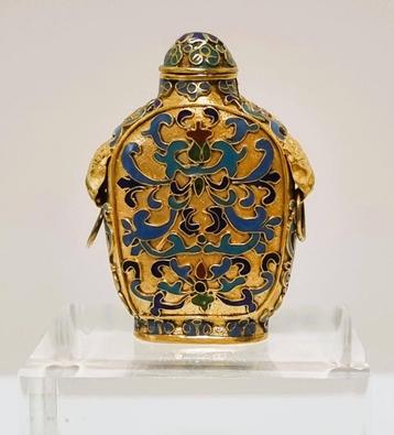 Snuifflesje /Snuff bottle, Cloisonne. beschikbaar voor biedingen