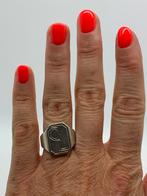 X504 Prachtige zilveren zegelring initialen CL maat 18, Sieraden, Tassen en Uiterlijk, Ophalen of Verzenden, Zilver, Ring
