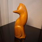 Houten Kat Beeld, Ophalen of Verzenden, Zo goed als nieuw, Hout, Dierenbeeld