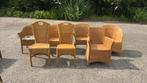 Diverse rieten/rotan stoelen retro, Ophalen, Gebruikt, Bruin