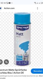 Gezocht: Action spuitverf mat azuurblauw, Doe-het-zelf en Verbouw, Verf, Beits en Lak, Minder dan 5 liter, Ophalen of Verzenden