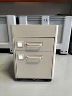 bureau lade kast van beige metaal., Huis en Inrichting, Bureaus, Ophalen, Gebruikt