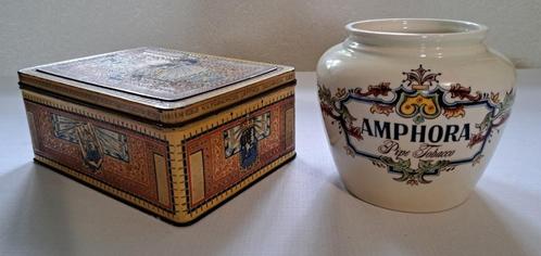 Oude tabakspot porselein Zenith Gouda blik tabak Lieftinck, Antiek en Kunst, Curiosa en Brocante, Verzenden