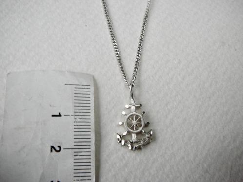 Zilveren hanger ANKER met Stuurwiel 2.3 x1.2 cm. 925 zilver, Sieraden, Tassen en Uiterlijk, Kettinghangers, Zo goed als nieuw