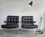 2x Vintage design Bruno Mathsson Dux "Karin" relax fauteuil, Huis en Inrichting, Scandinavisch design, Gebruikt, Metaal, 75 tot 100 cm