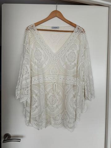 Kanten top off-white – transparant – one size - Ibiza stijl beschikbaar voor biedingen
