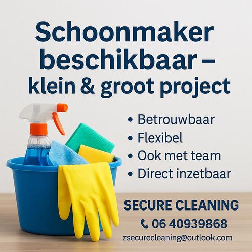 Vacature/ Aanbod: Schoonmaakdiensten ZZP/Team beschikbaar, Vacatures, Vacatures | Schoonmaak en Facilitaire diensten, Vanaf 10 jaar