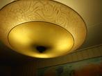 Vintage hanglamp van glas 65 cm, Ophalen, Gebruikt, Glas, Minder dan 50 cm