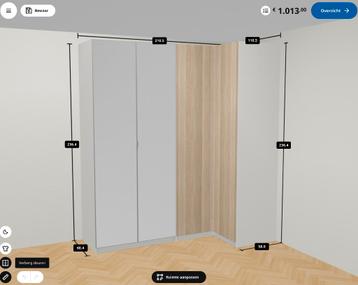 IKEA PAX kast hoek 236x210x110 - afbeelding 4