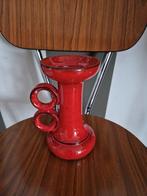 Kandelaar vintage aardewerk rood, Verzenden