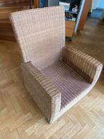 Rotan, riet stoel, Huis en Inrichting, Stoelen, Ophalen, Bruin, Vintage, Riet of Rotan