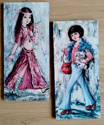 70s wanddecoratie voor kinderkamer. 2 stuks.  beschikbaar voor biedingen