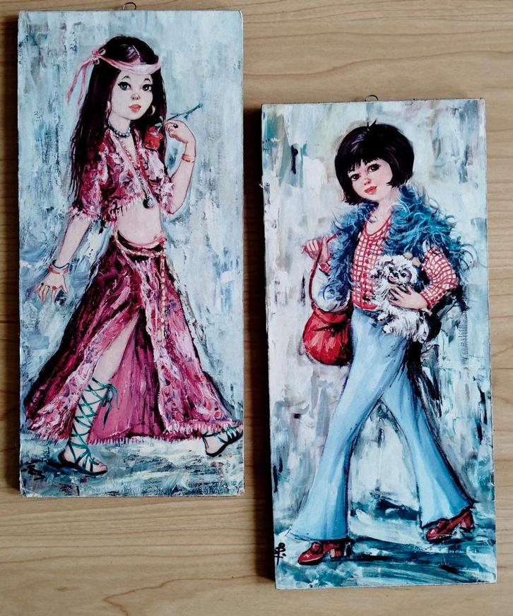 70s wanddecoratie voor kinderkamer. 2 stuks., Huis en Inrichting, Woonaccessoires | Wanddecoraties, Ophalen