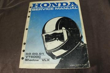 Honda VT600 C 1988 - 1991 motorcycle shop manual Shadow VLX beschikbaar voor biedingen