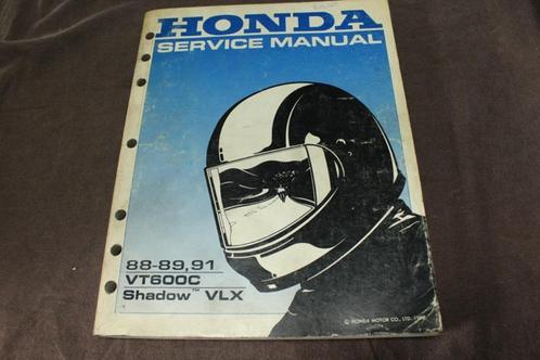 Honda VT600 C 1988 - 1991 motorcycle shop manual Shadow VLX, Motoren, Handleidingen en Instructieboekjes, Honda, Ophalen of Verzenden