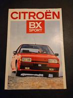 Brochure Citroën BX Sport model 1987 Frankrijk, Ophalen of Verzenden, Zo goed als nieuw, Citroën