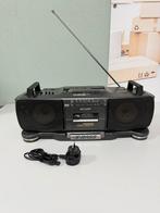 Sharp WQ-T360E Boombox Double Cassette X-Bass Vintage box, Ophalen of Verzenden, H, H, H