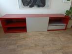 Cappellini design dressoir rood glanzend en lichtgrijs, 200 cm of meer, Metaal, 50 tot 75 cm, Zo goed als nieuw