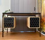 Superleuk houten bureautje - vintage - hexagon  design, Huis en Inrichting, Ophalen, Gebruikt