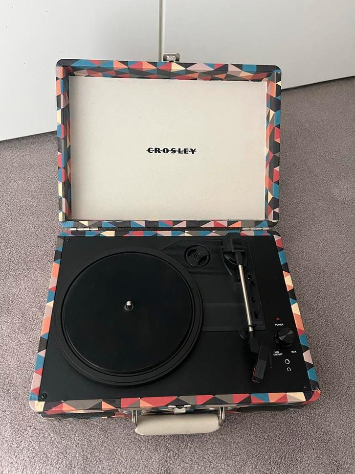Crosley Platenspeler in Koffer met USB, Audio, Tv en Foto, Platenspelers, Gebruikt, Platenspeler, Overige merken, USB-aansluiting