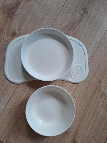 Twistshake babyservies bord, bakje, deksels, placemat (wit)  beschikbaar voor biedingen