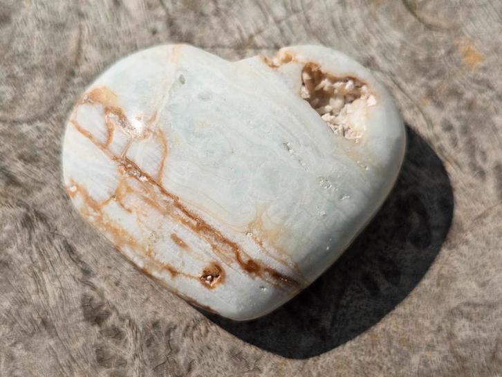 Caribbean calciet hart, Sieraden, Tassen en Uiterlijk, Edelstenen, Ophalen of Verzenden