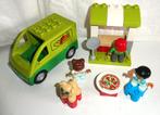 duplo  pizza kraam  met auto, Ophalen, Zo goed als nieuw, Complete set, Duplo