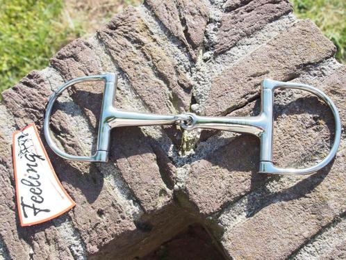 Enkel gebroken D- trens Bit RVS 14,5 cm, Dieren en Toebehoren, Paarden en Pony's | Hoofdstellen en Tuigage, Nieuw, Ophalen of Verzenden