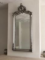 Kuifspiegel schouwspiegel facet zilver Barok, 50 tot 100 cm, 100 tot 150 cm, Rechthoekig, Ophalen of Verzenden