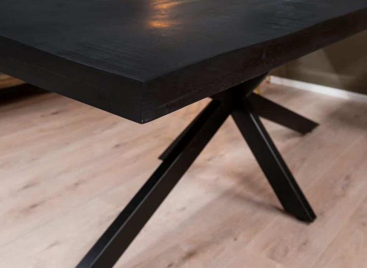 Mango houten tafel, spinnenpoot, zwart, Huis en Inrichting, Tafels | Eettafels, Zo goed als nieuw, 50 tot 100 cm, 200 cm of meer