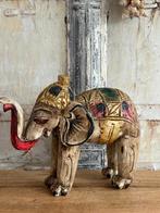 Vintage houten olifant Balinees, Ophalen of Verzenden