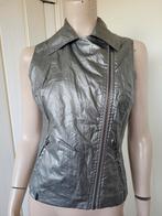 Ikks gilet metallic faux leather maat S 36, Kleding | Dames, Bodywarmers, Grijs, Ophalen of Verzenden, Zo goed als nieuw, IKKS