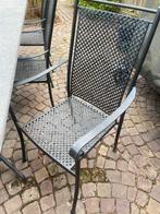 Natuursteen Tafel + 6 Stoelen, Tuin en Terras, Ophalen, Gebruikt, Metaal