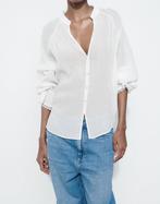 Zara witte luchtige boho blouse met guipure textuur maat XS, Nieuw, Ophalen of Verzenden, Maat 34 (XS) of kleiner, Wit