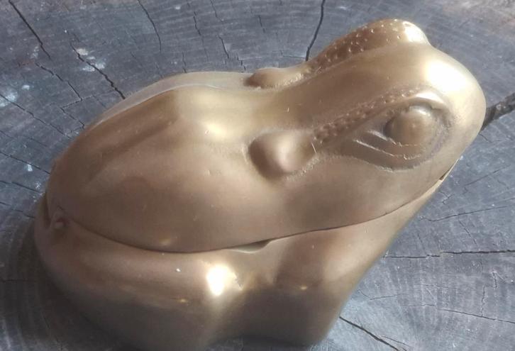 Asbak . PAD. Messing.  Ca 1940/1960. 13*10*7.5 cm., Verzamelen, Rookartikelen, Aanstekers en Luciferdoosjes, Zo goed als nieuw