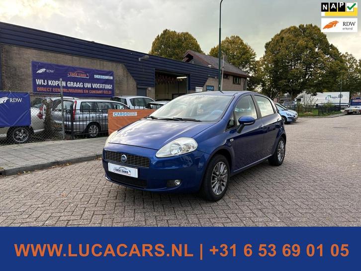 Fiat Grande Punto 1.4 Dynamic CRUISE + TREKHAAK + NIEUWE APK, Auto's, Fiat, Bedrijf, Te koop, Grande Punto, ABS, Airbags, Airconditioning