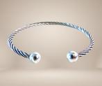 Mooie 925 zilveren gedraaide kabel BOEI armband met bol!, Sieraden, Tassen en Uiterlijk, Armbanden, Verzenden, Zo goed als nieuw